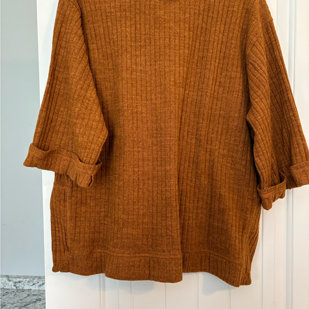 Umgee 🍑 Cozy Ribbed Knit Sweater - Rust - Picture 2 of 3